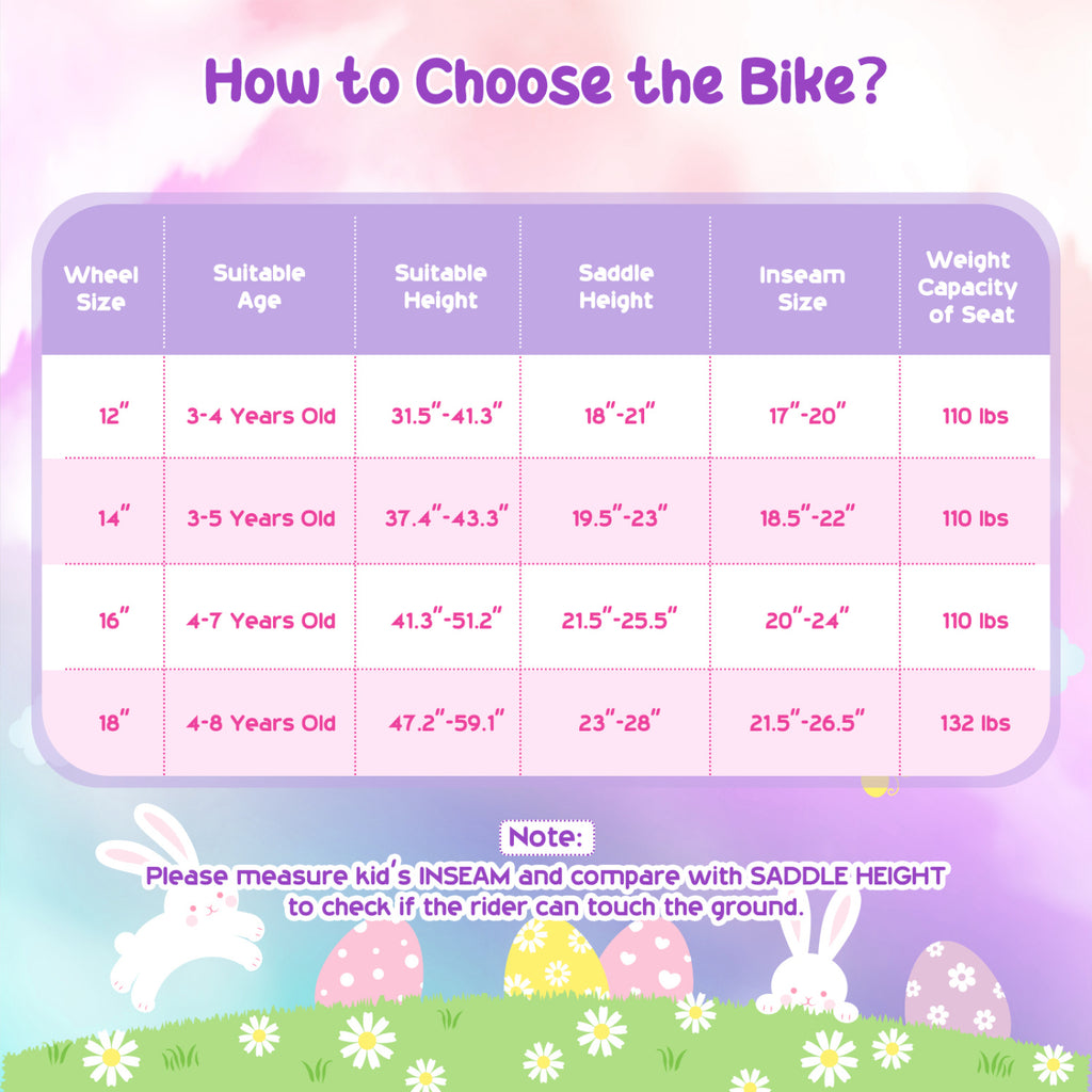 12 Inches Girls Bike with Front Bag and Streamers for 3-4 Years Purple