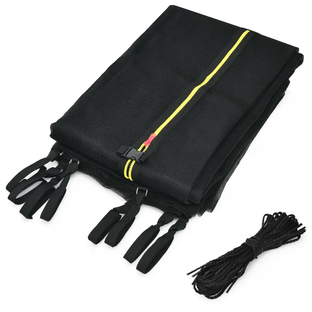 12Ft Replacement Weather-Resistant Trampoline Safety Enclosure Net - Black - Trampoline Accessories