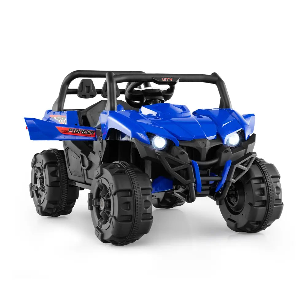 12V Battery Powered Electric Vehicle with Remote Control and 3 Speeds-Blue - Blue - Powered Ride On Toys