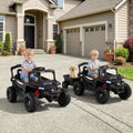 12V Battery Powered Ride On Tractor with Parent Remote Control-Dark Gray - Black - Powered Ride On Toys