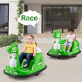 12V Bumper Car with Spray Function and Remote Control for Toddlers Aged 2-5-Green - Green - Powered Ride On Toys