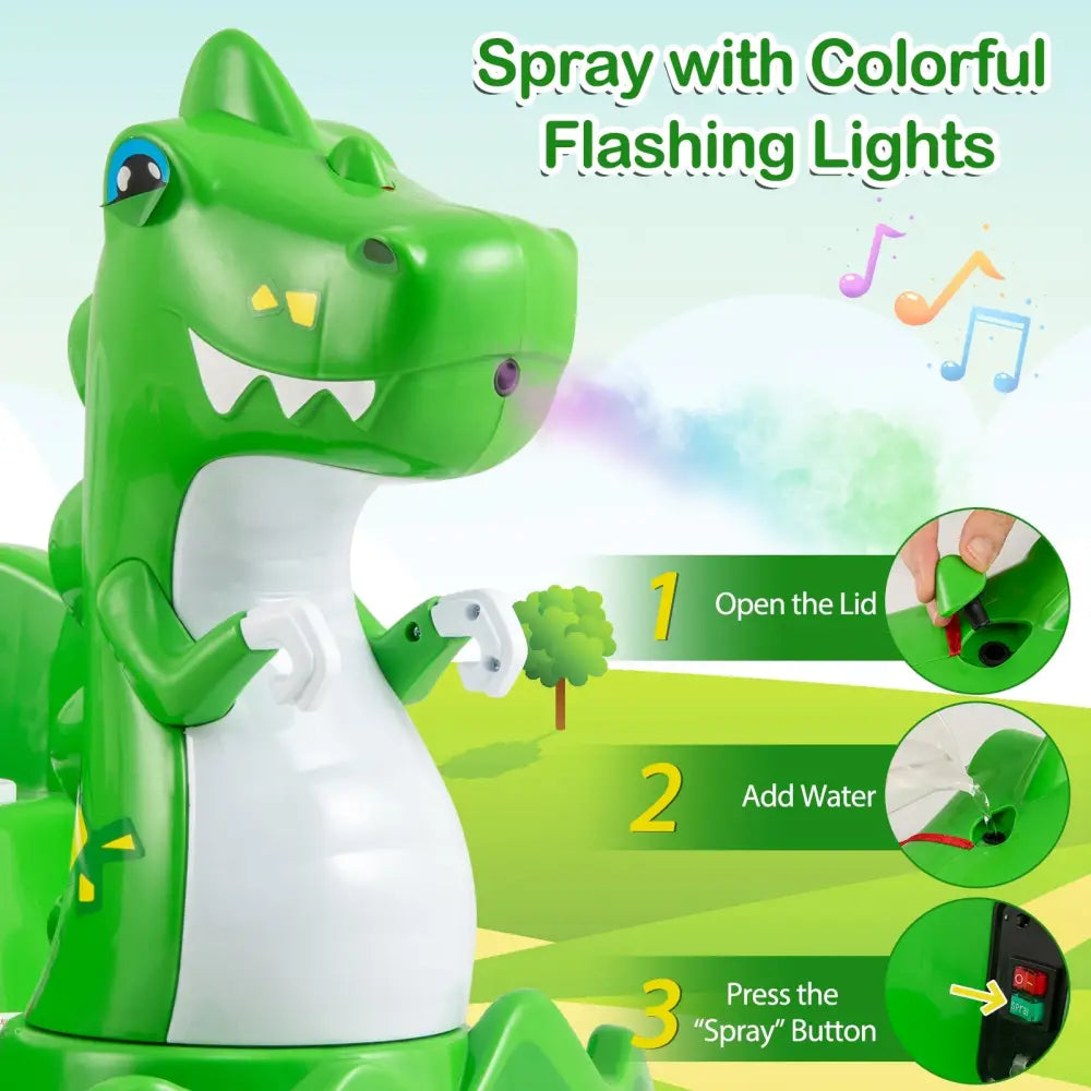 12V Bumper Car with Spray Function and Remote Control for Toddlers Aged 2-5-Green - Green - Powered Ride On Toys