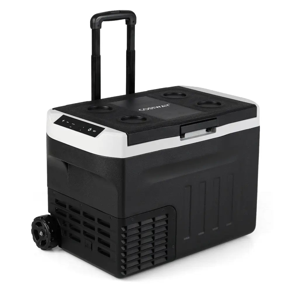 12V Car Refrigerator 32QT with Touch Panel and Removable Divider-M - Black - Coolers
