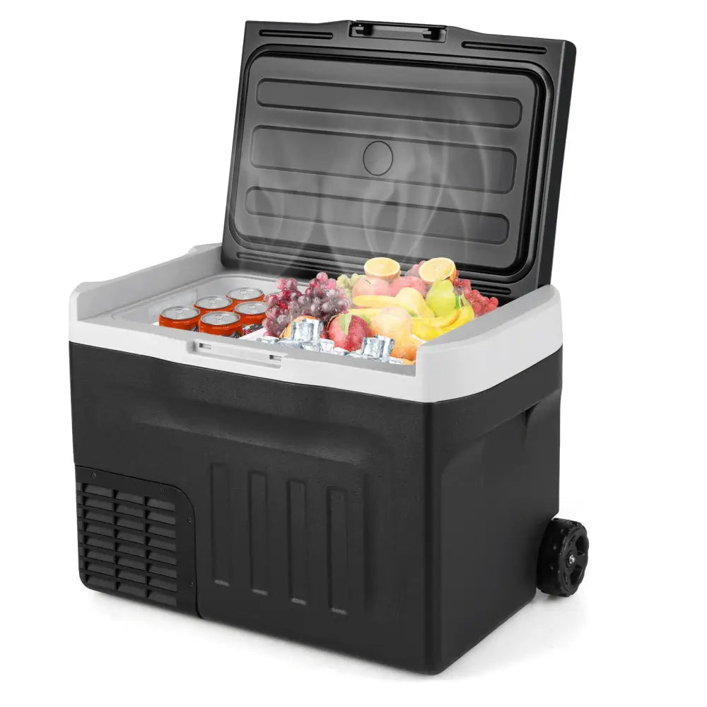 12V Car Refrigerator 32QT with Touch Panel and Removable Divider-M - Black - Coolers