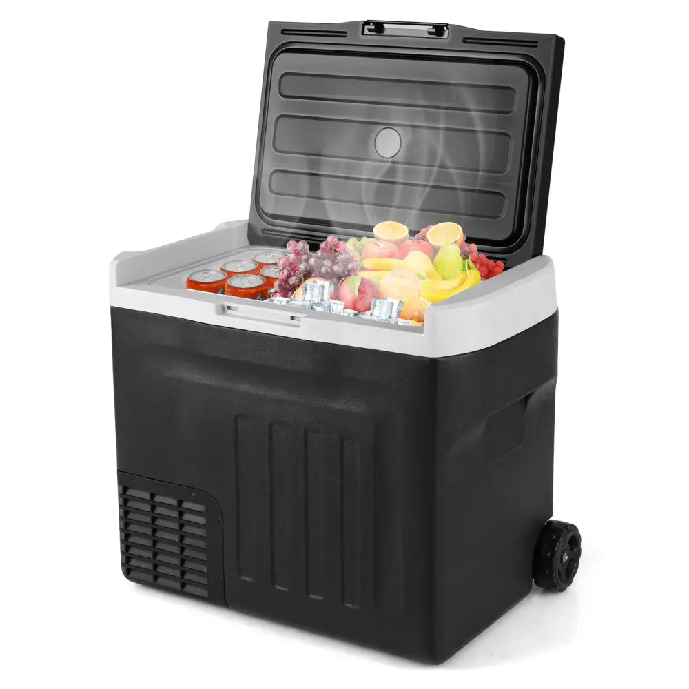 12V Car Refrigerator 42QT with Touch Panel and Removable Divider-L - Black - Coolers
