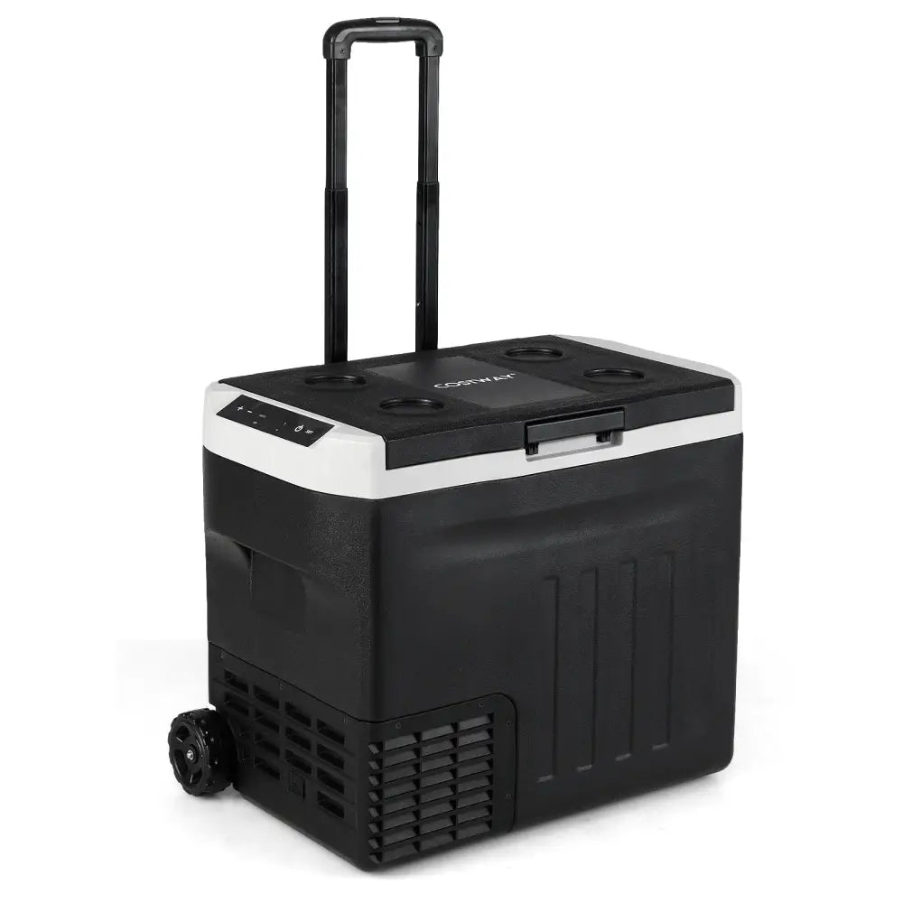 12V Car Refrigerator 42QT with Touch Panel and Removable Divider-L - Black - Coolers