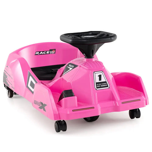 12V Electric Cleaning Go Kart with Detachable Mop and Remote Control-Pink - Pink - Powered Ride On Toys