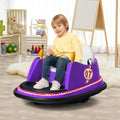 12V Electric Kids Ride On Bumper Car with Flashing Lights for Toddlers-Purple - Purple - Powered Ride On Toys