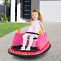 12V Electric Kids Ride On Bumper Car with Flashing Lights for Toddlers-Pink - Pink - Powered Ride On Toys
