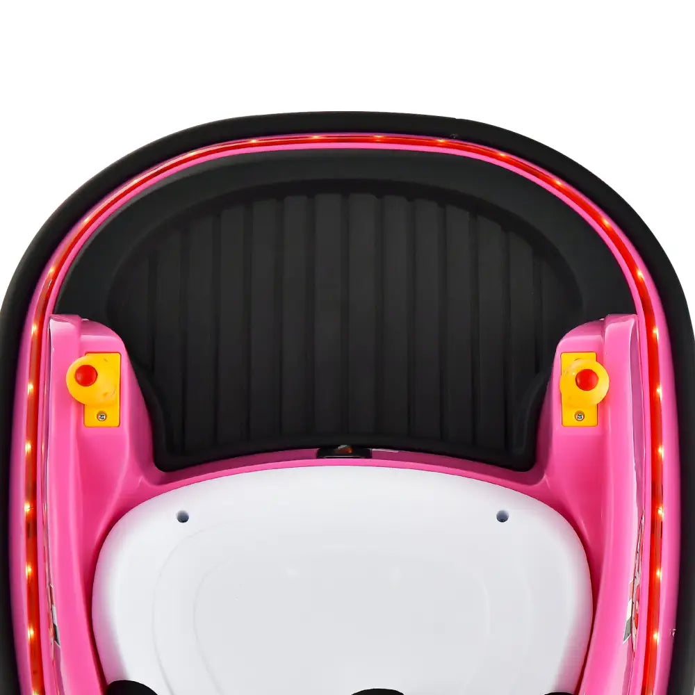 12V Electric Kids Ride On Bumper Car with Flashing Lights for Toddlers-Pink - Pink - Powered Ride On Toys