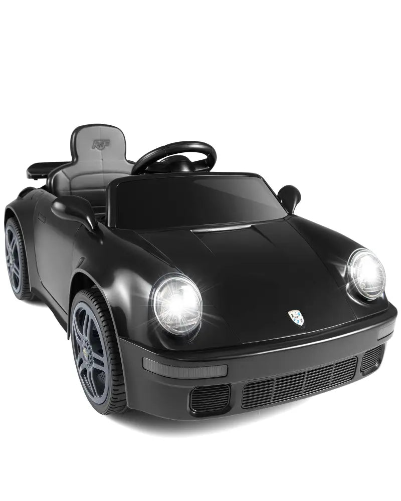 12V Electric Ride On Car Licensed RUF CTR with Remote Control and Music-Black - Black - Powered Ride On Toys