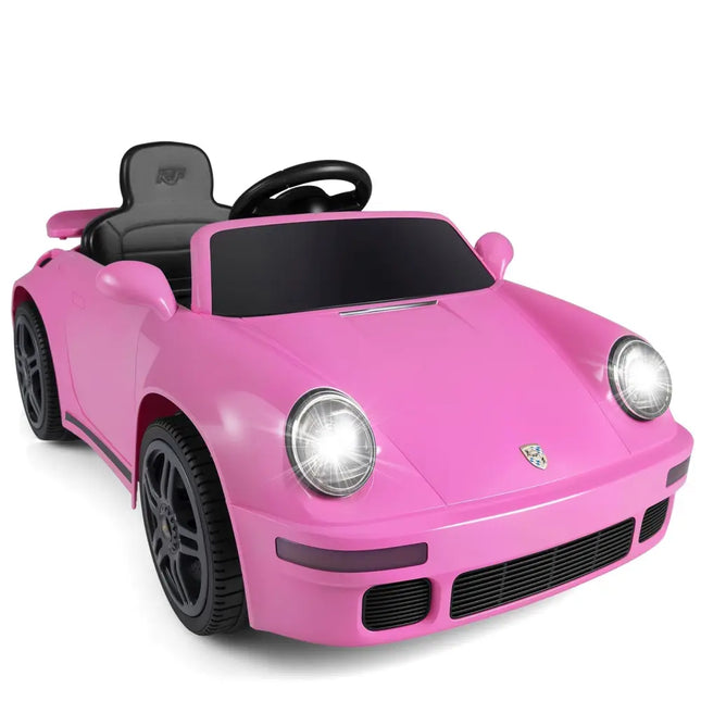 12V Electric Ride On Car Licensed RUF CTR with Remote Control and Music - Pink - Oasis Home Essentials