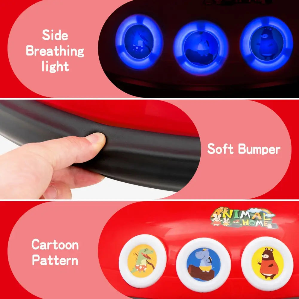 12V Electric Ride On Car with Remote Control and Flashing LED Lights-Red - Red - Powered Ride On Toys