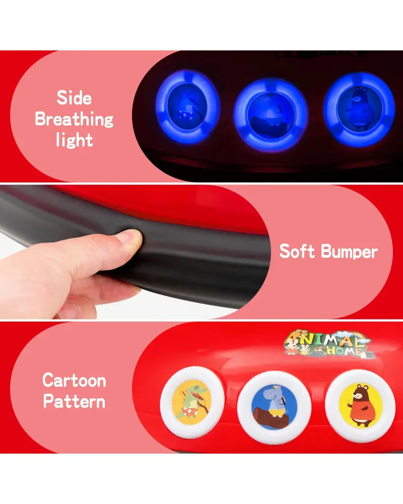12V Electric Ride On Car with Remote Control and Flashing LED Lights-Red - Red - Powered Ride On Toys