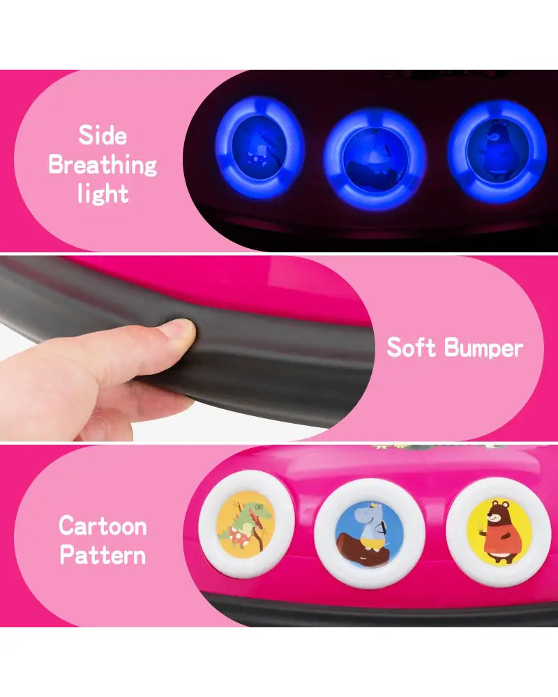 12V Electric Ride On Car with Remote Control and Flashing LED Lights-Pink - Pink - Powered Ride On Toys