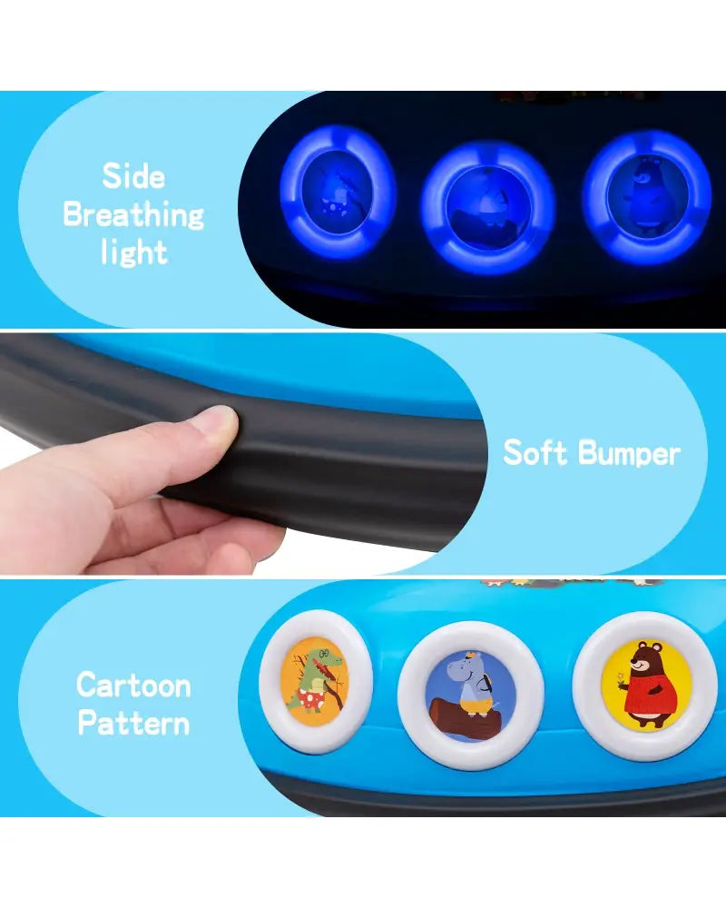 12V Electric Ride On Car with Remote Control and Flashing LED Lights-Navy - Navy - Powered Ride On Toys