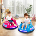 12V Electric Ride On Car with Remote Control and Flashing LED Lights-Pink - Pink - Powered Ride On Toys