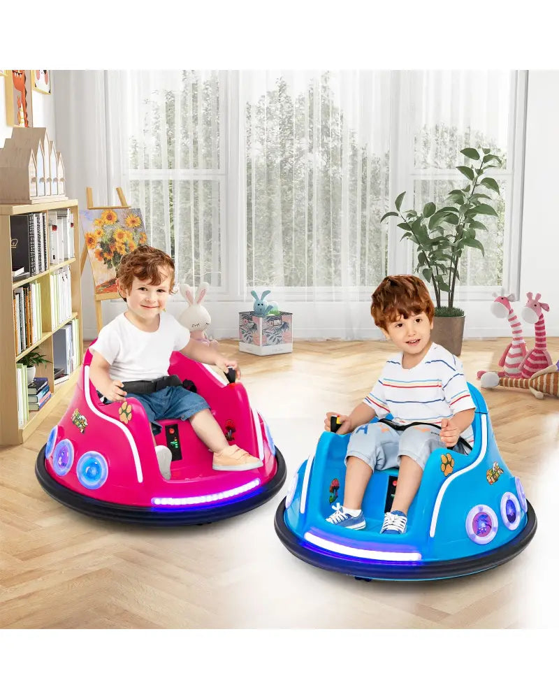 12V Electric Ride On Car with Remote Control and Flashing LED Lights-Pink - Pink - Powered Ride On Toys