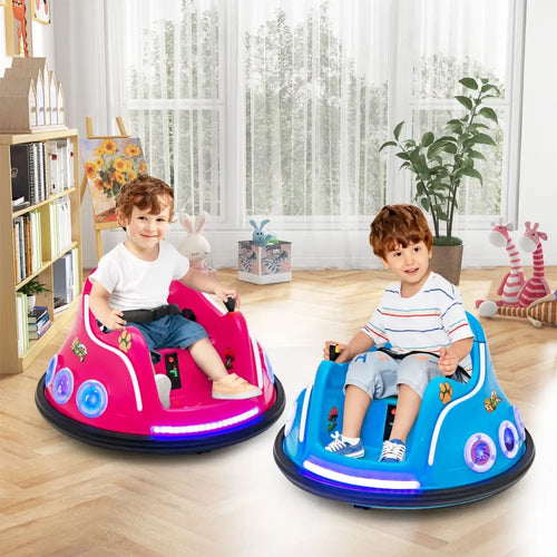 12V Electric Ride On Car with Remote Control and Flashing LED Lights-Pink - Pink - Powered Ride On Toys