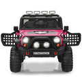 12V Kids Electric Ride On Truck with Remote Control and Operation Lever - Pink - Oasis Home Essentials