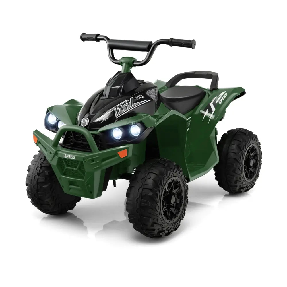 12V Kids Ride On ATV with High/Low Speed and Comfortable Seat-Army Green - Army Green - Powered Ride On Toys