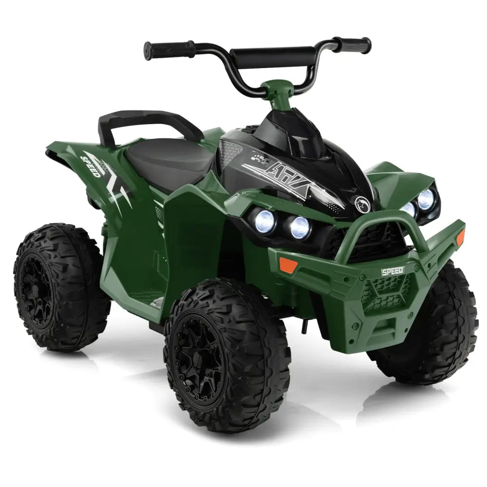 12V Kids Ride On ATV with High/Low Speed and Comfortable Seat-Army Green - Army Green - Powered Ride On Toys