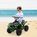 12V Kids Ride On ATV with High/Low Speed and Comfortable Seat-Army Green - Army Green - Powered Ride On Toys