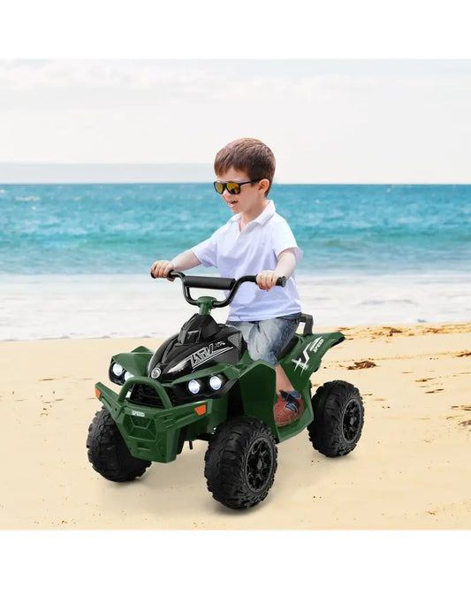 12V Kids Ride On ATV with High/Low Speed and Comfortable Seat-Army Green - Army Green - Powered Ride On Toys