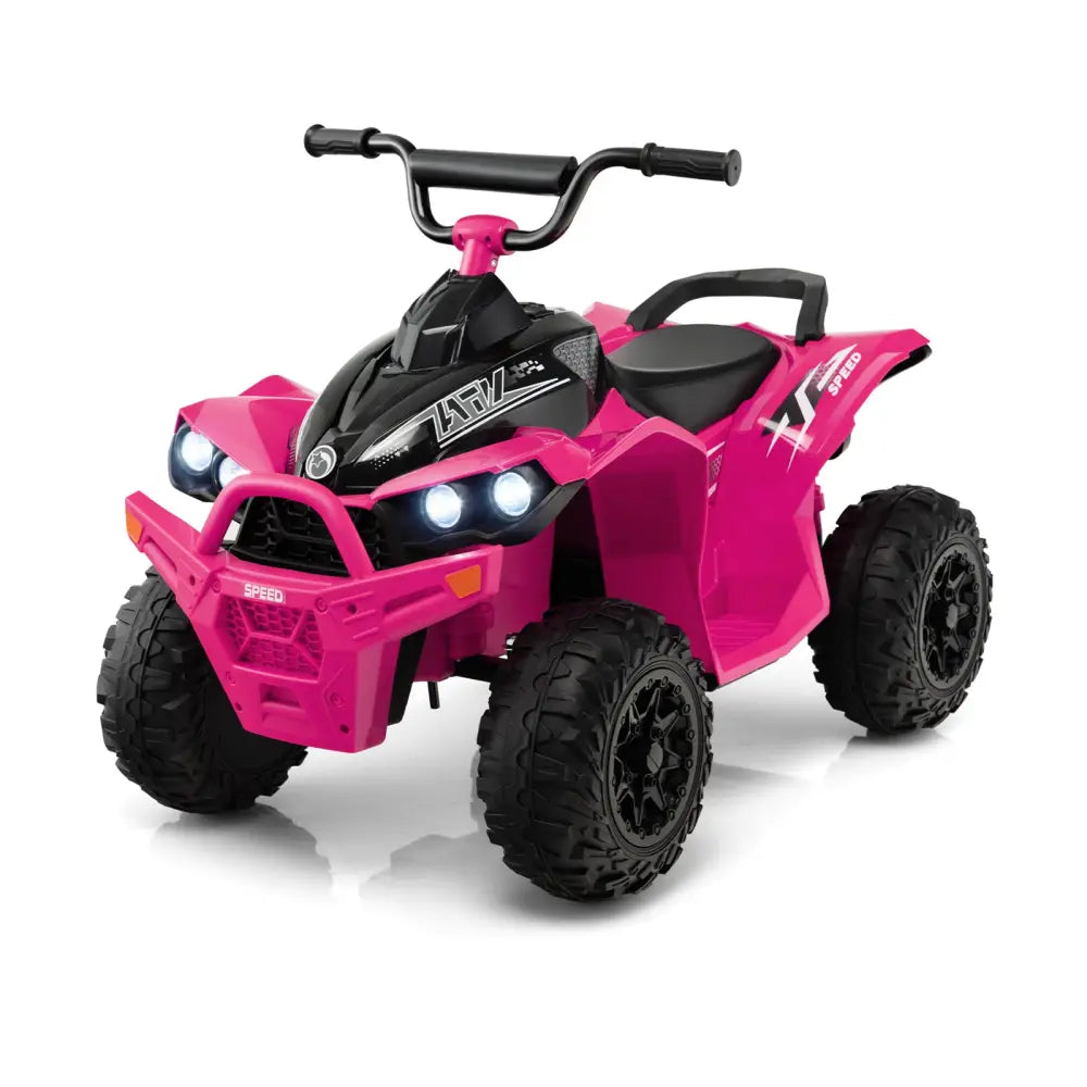 12V Kids Ride On ATV with High/Low Speed and Comfortable Seat - Pink - Powered Ride On Toys