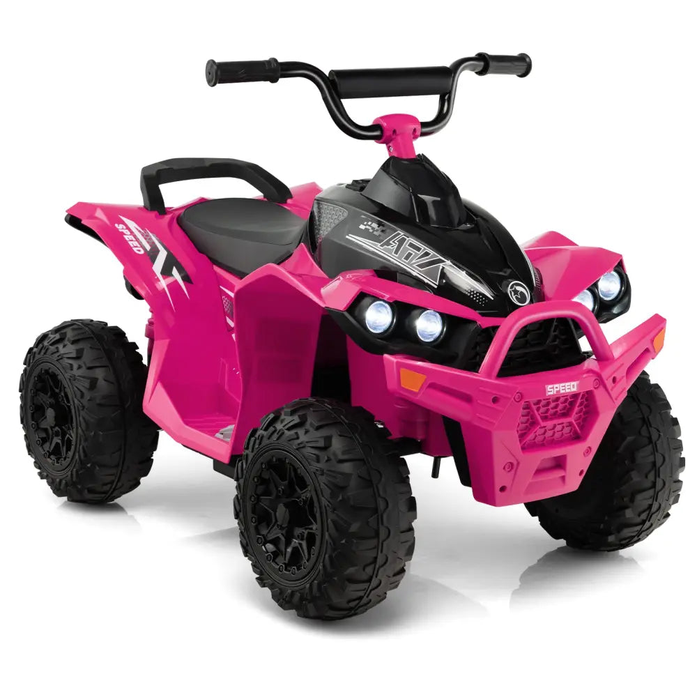 12V Kids Ride On ATV with High/Low Speed and Comfortable Seat - Pink - Powered Ride On Toys