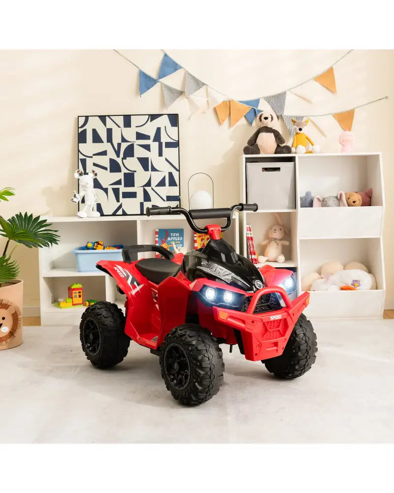 12V Kids Ride On ATV with High/Low Speed and Comfortable Seat-Red - Red - Powered Ride On Toys