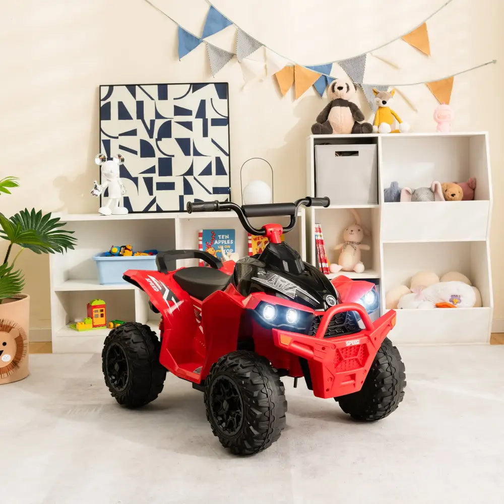 12V Kids Ride On ATV with High/Low Speed and Comfortable Seat-Red - Red - Powered Ride On Toys