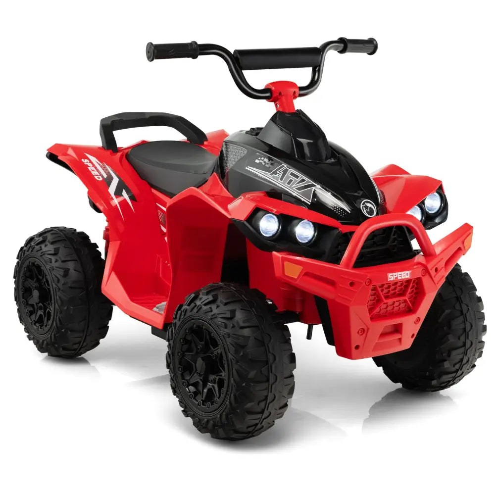 12V Kids Ride On ATV with High/Low Speed and Comfortable Seat-Red - Red - Powered Ride On Toys