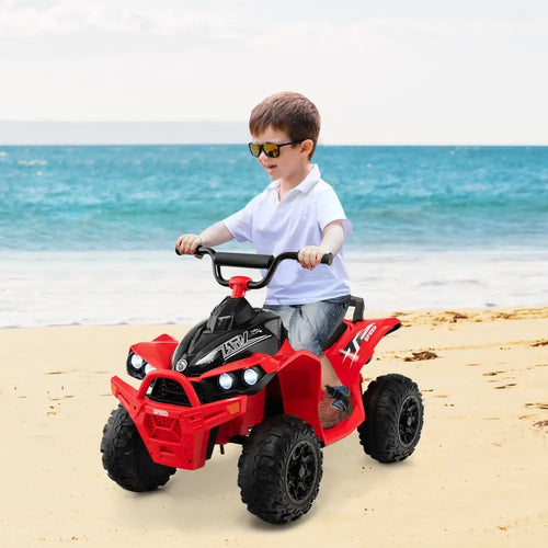 12V Kids Ride On ATV with High/Low Speed and Comfortable Seat-Red - Red - Powered Ride On Toys