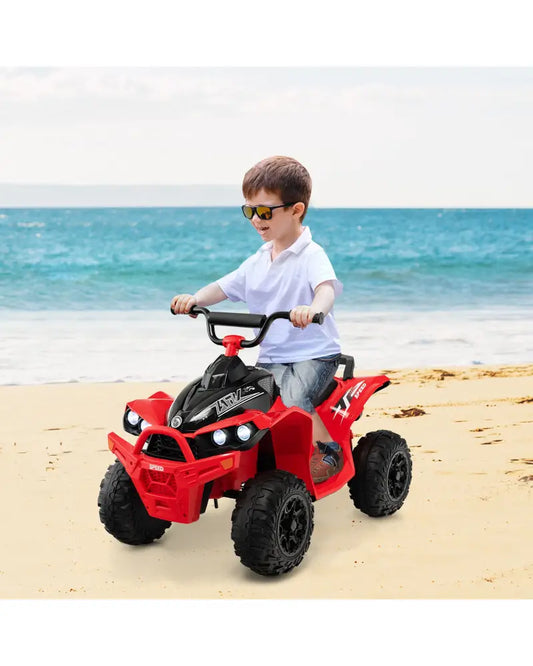 12V Kids Ride On ATV with High/Low Speed and Comfortable Seat-Red - Red - Powered Ride On Toys