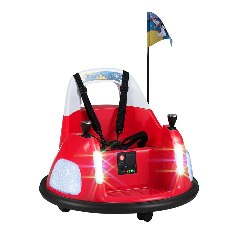 12V Kids Ride On Bumper Car with Remote Control and Flashing Lights-Red - Red - Powered Ride On Toys