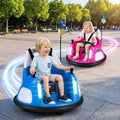 12V Kids Ride On Bumper Car with Remote Control and Flashing Lights-Blue - Blue - Powered Ride On Toys