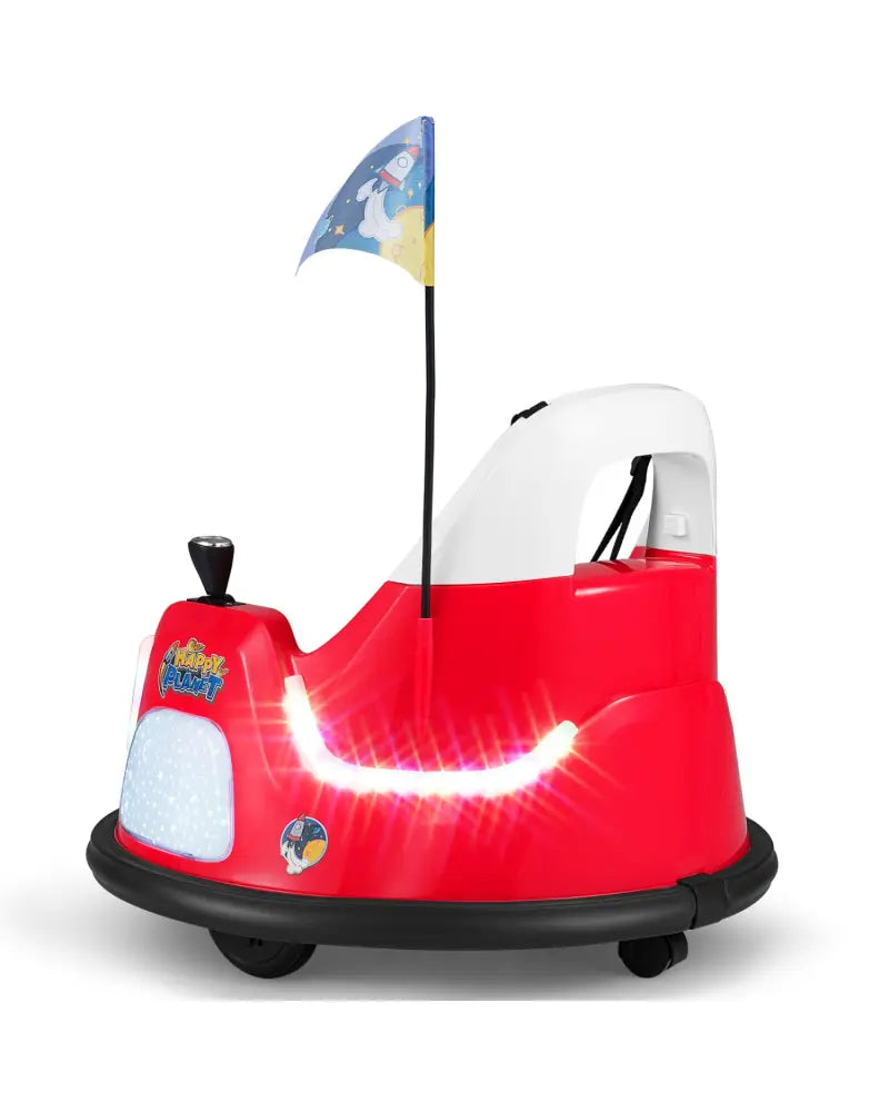 12V Kids Ride On Bumper Car with Remote Control and Flashing Lights-Red - Red - Powered Ride On Toys