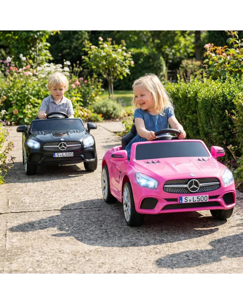 12V Kids Ride on Car Licensed Mercedes-Benz with Remote and Music-Pink - Pink - Powered Ride On Toys