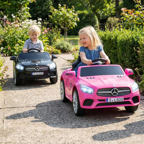 12V Kids Ride on Car Licensed Mercedes-Benz with Remote and Music-Pink - Pink - Powered Ride On Toys
