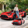 12V Kids Ride-On Car Mercedes-AMG GT3 Licensed with Adjustable Speed-Red - Red - Powered Ride On Toys