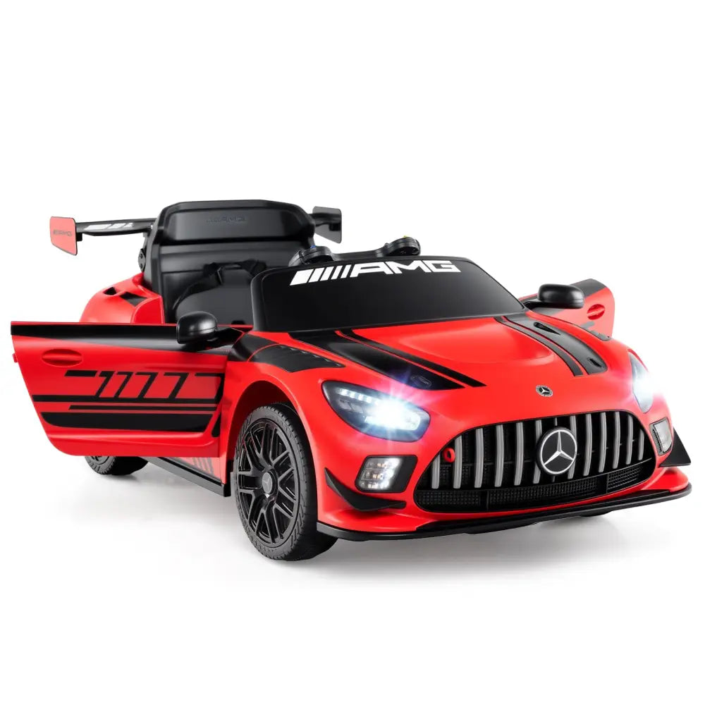 12V Kids Ride-On Car Mercedes-AMG GT3 Licensed with Adjustable Speed-Red - Red - Powered Ride On Toys