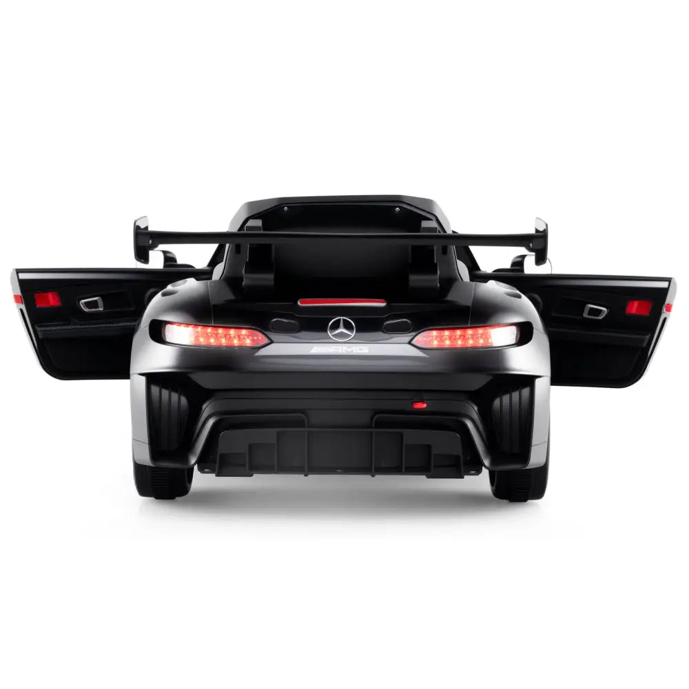 12V Kids Ride-On Car Mercedes-AMG GT3 Licensed with Adjustable Speed-Black - Black - Powered Ride On Toys