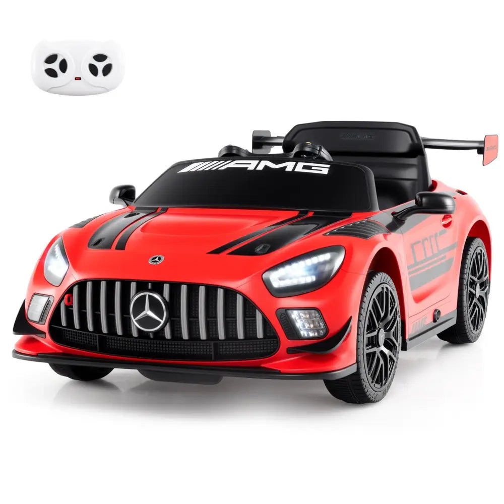 12V Kids Ride-On Car Mercedes-AMG GT3 Licensed with Adjustable Speed-Red - Red - Powered Ride On Toys