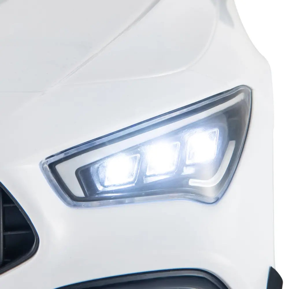 12V Kids Ride on Car Mercedes-Benz AMG CLA 45 with Remote-White - White - Powered Ride On Toys
