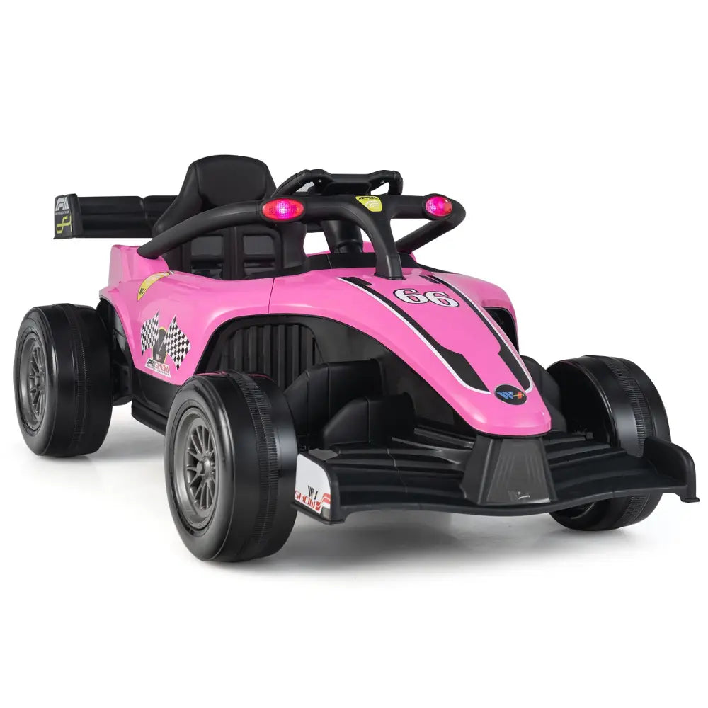 12V Kids Ride on Electric Formula Racing Car with Remote Control-Pink - Pink - Powered Ride On Toys