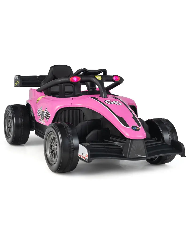 12V Kids Ride on Electric Formula Racing Car with Remote Control-Pink - Pink - Powered Ride On Toys
