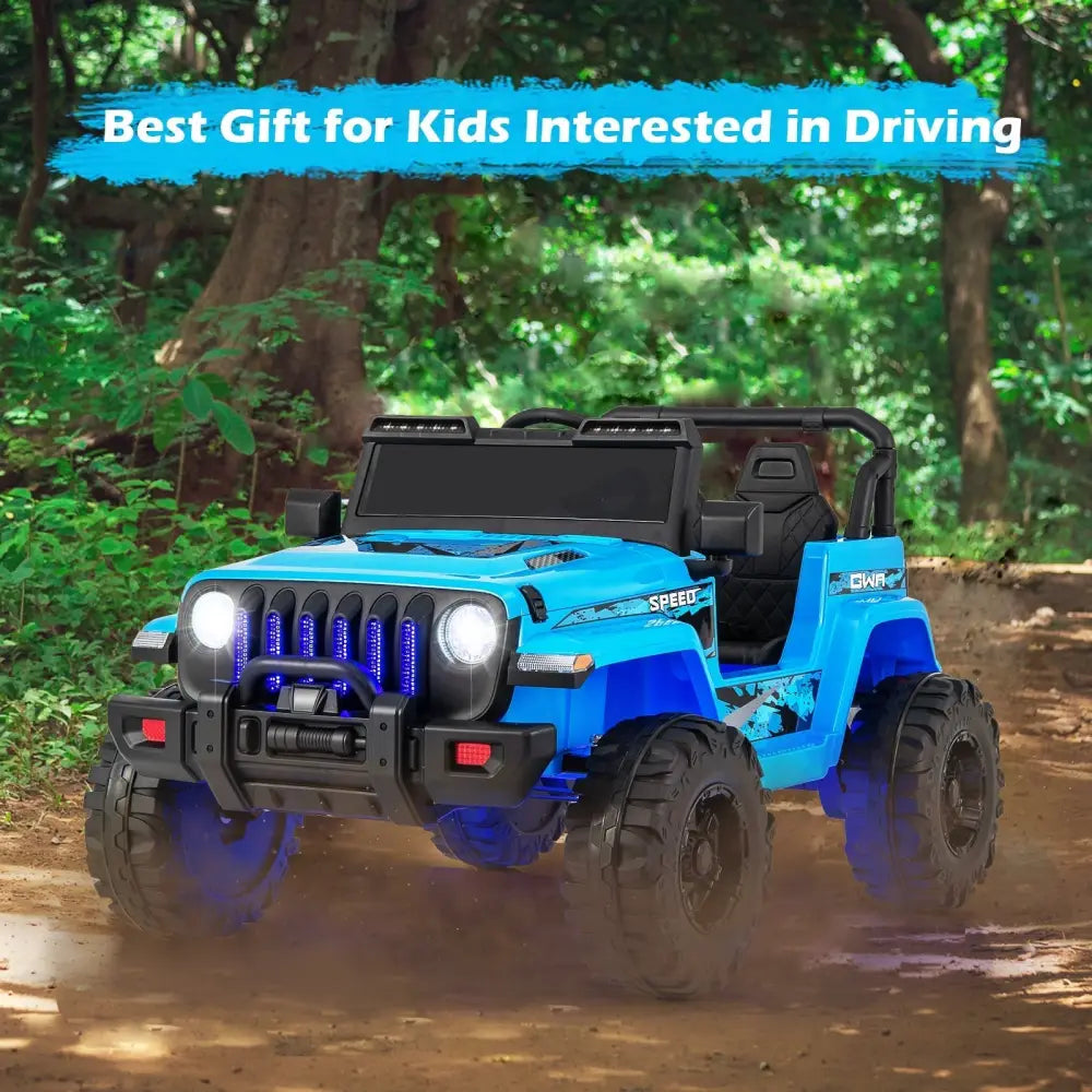 12V Kids Ride - on Jeep Car with 2.4 G Remote Control - Blue - Oasis Home Essentials