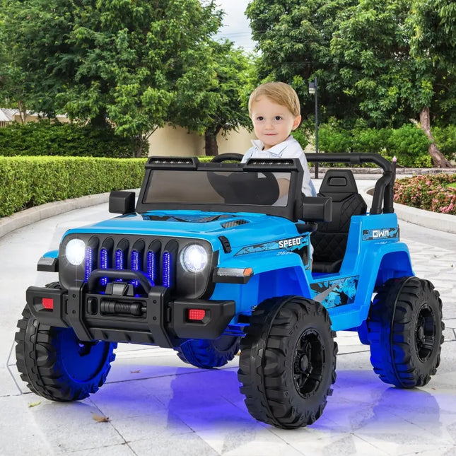 12V Kids Ride - on Jeep Car with 2.4 G Remote Control - Blue - Oasis Home Essentials