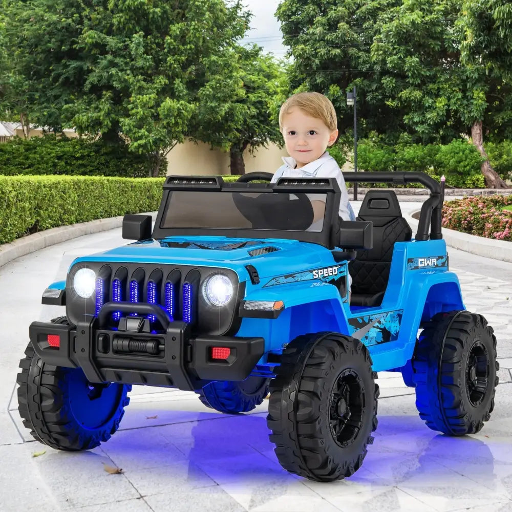12V Kids Ride - on Jeep Car with 2.4 G Remote Control - Blue - Oasis Home Essentials
